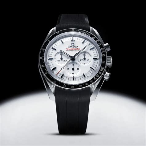 omega speedmaster black dial white subdial|Omega Speedmaster white dial review.